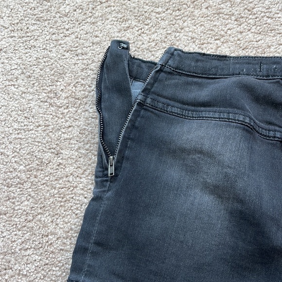 Free People High Waist Radar Love Black Wash Side Zipper Denim Shorts - Picture 6 of 8